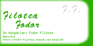 filotea fodor business card